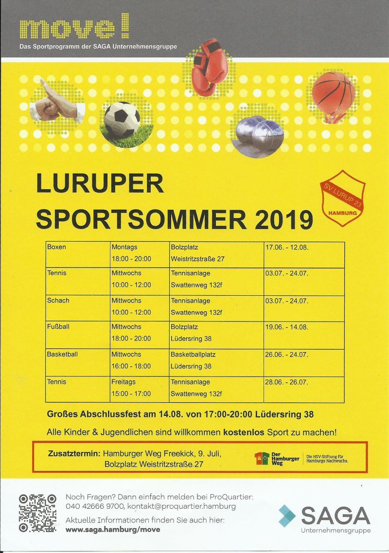 Luruper Sommerferienprogramm 2019