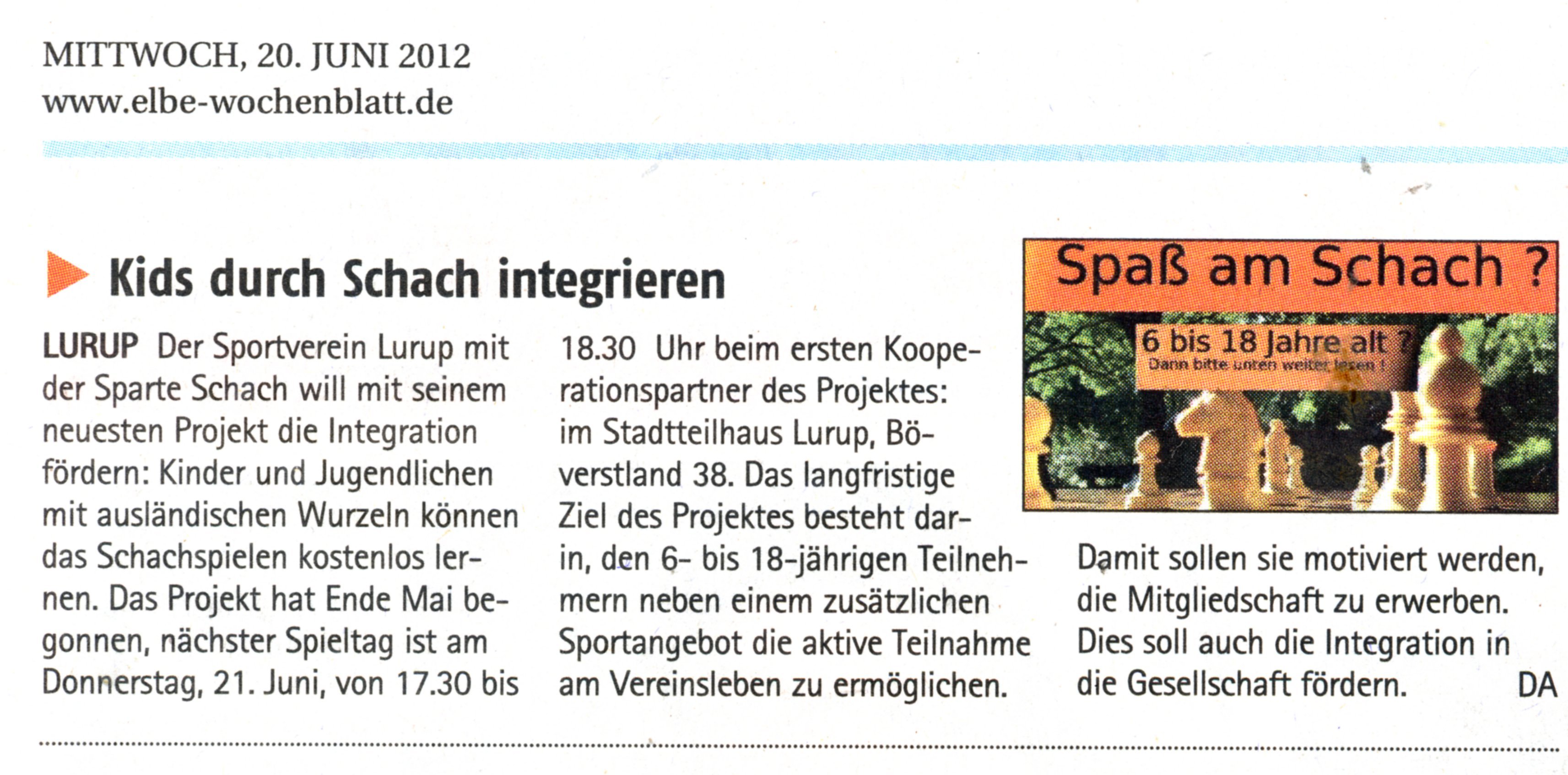 Elbe Wochenblatt 20.Juni 2012