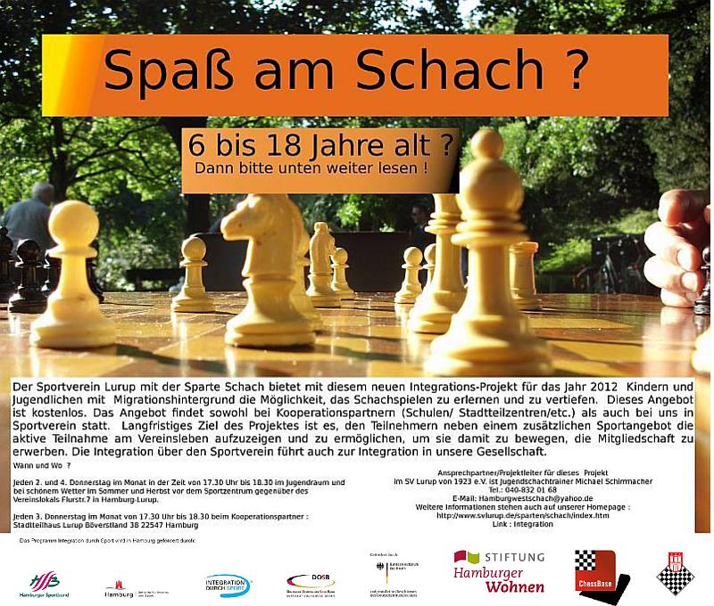 Plakat "Spaß am Schach !"