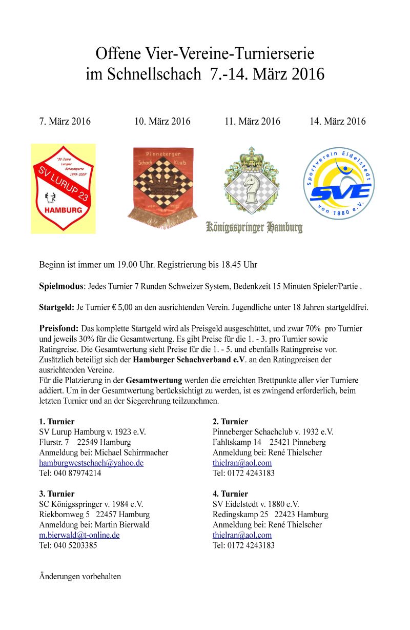 4-Vereine-Schnellsachachturniere 2016