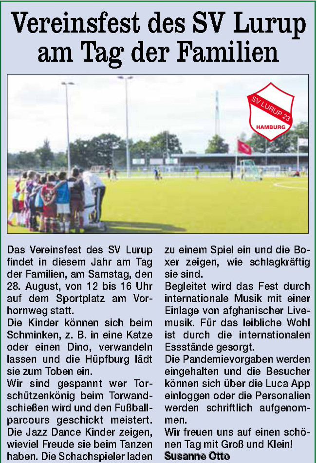 SVL-Sommerfest Sportpark Vorhornweg 28.August 2021