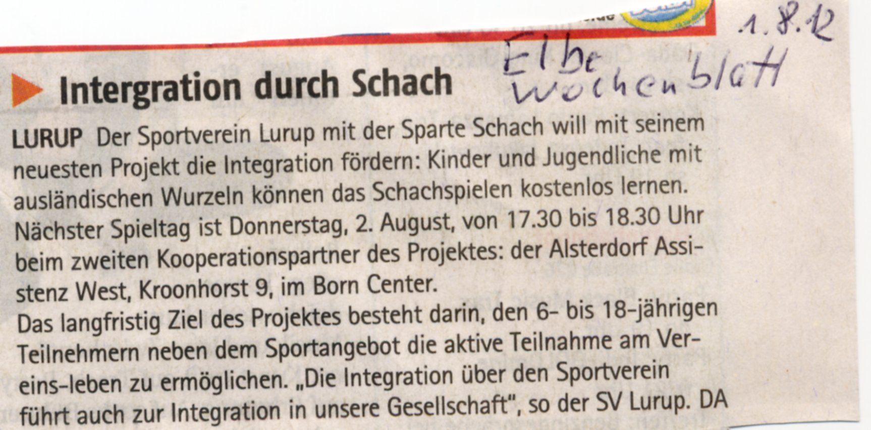 Elbe-Wochenblatt v.1.August 2012