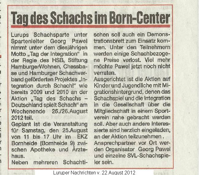 Luruper Nachrichten v. 22.08.2012